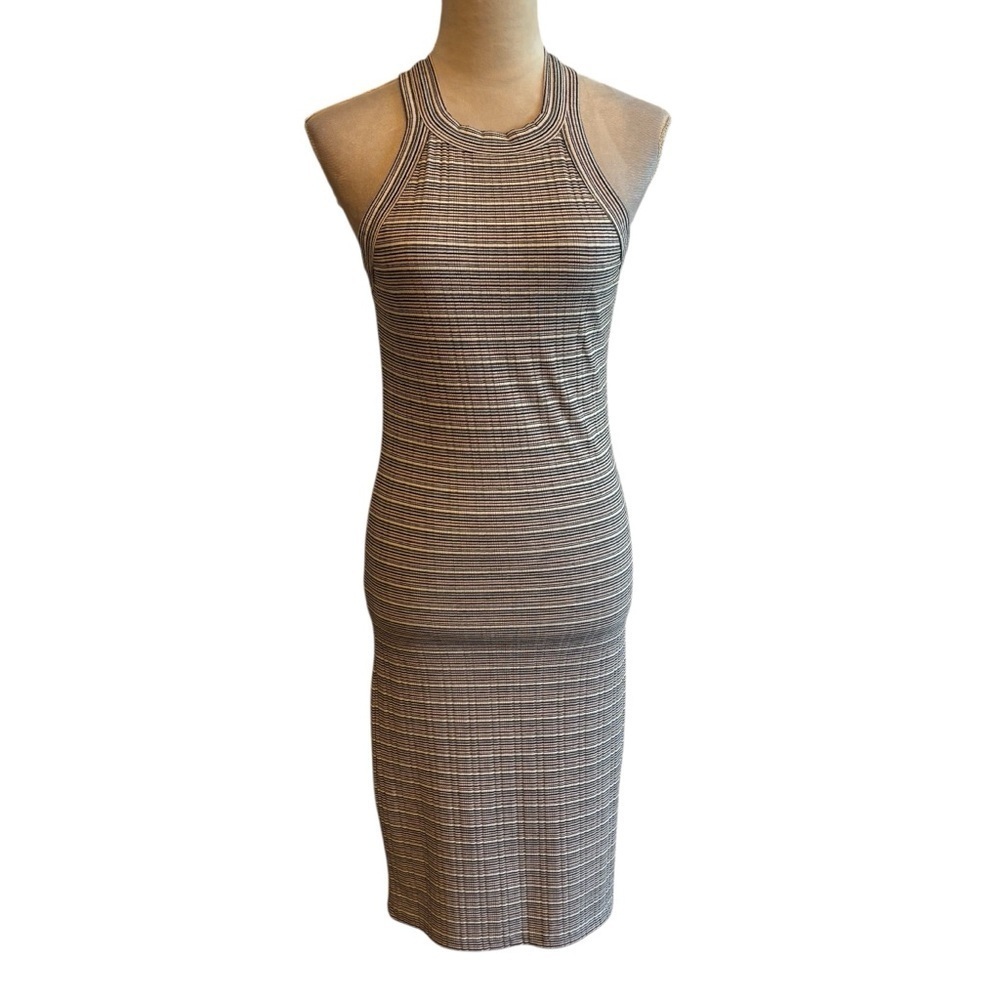 Pull & Bear Striped Bodycon Tank Dress Size Small  Vacation Beach Stretch